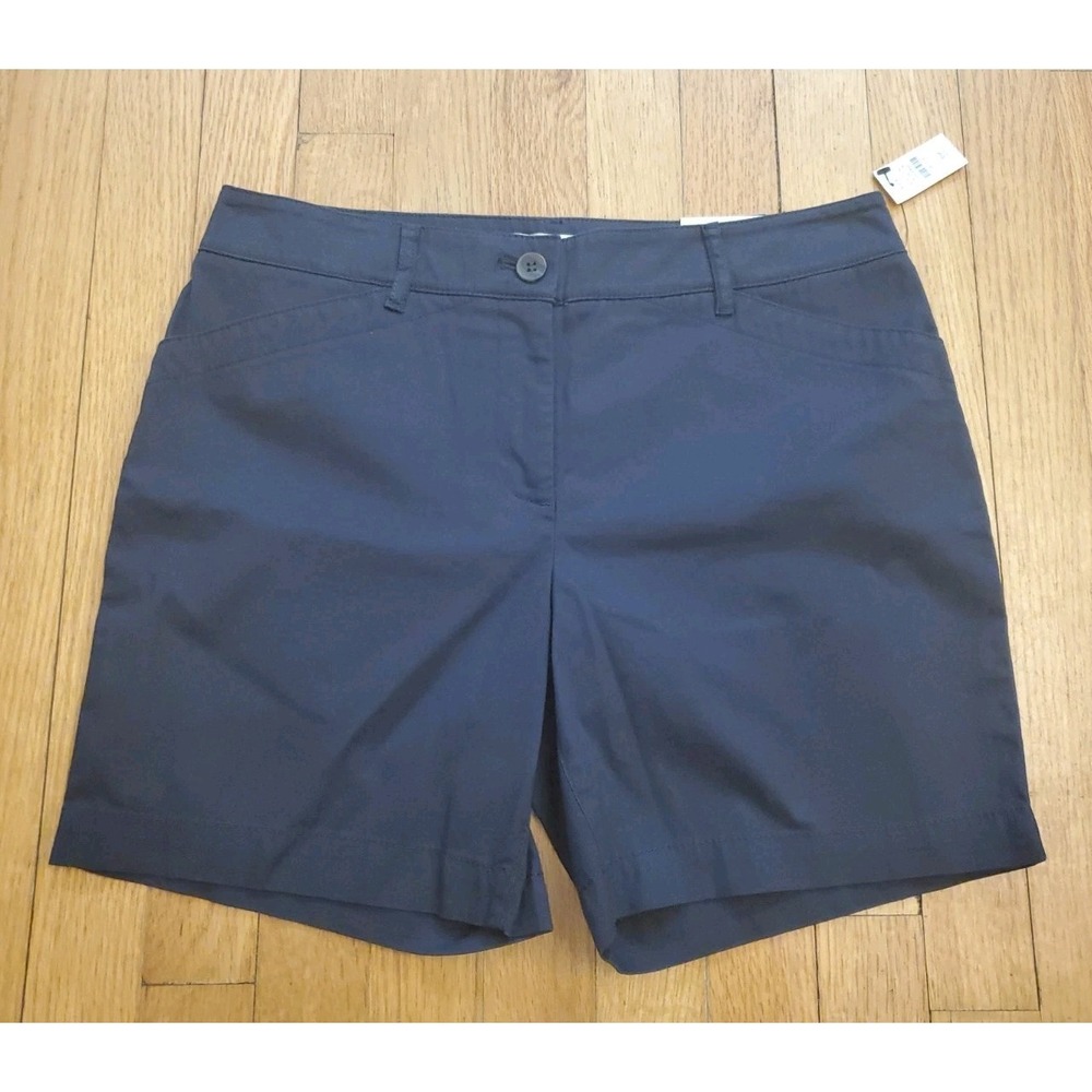 Talbots 6" Weekend Twill Chino Shorts Womens Size 6P Navy NEW